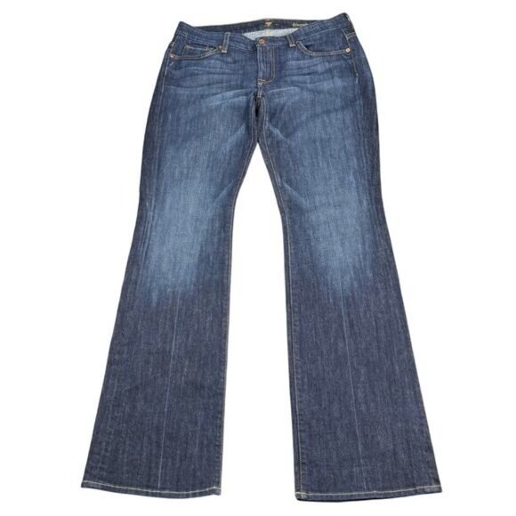 7 FOR ALL MANKIND Kimmie Bootcut Jean Size 31 Blue Made In USA - Picture 2 of 8